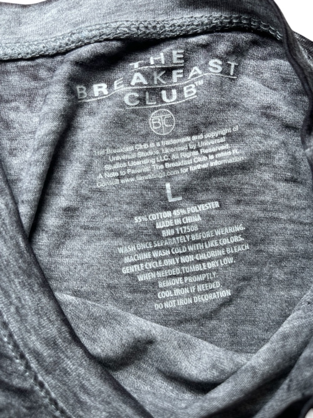 The Breakfast Club Official Vintage Sheer Burnout 80's Retro T-Shirt Size Large - Picture 11 of 15